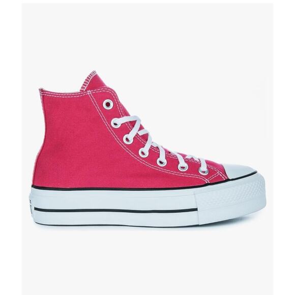 Converse Women's Ct All Star Lift Hi Platform Trainers Fuchsia Size 8.5 - Picture 1 of 7